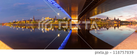 Panoramic view of Szczecin riverfront Poland 118757839