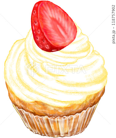 カップケーキ_苺_クリーム 118757902