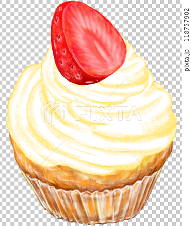 カップケーキ_苺_クリーム 118757902