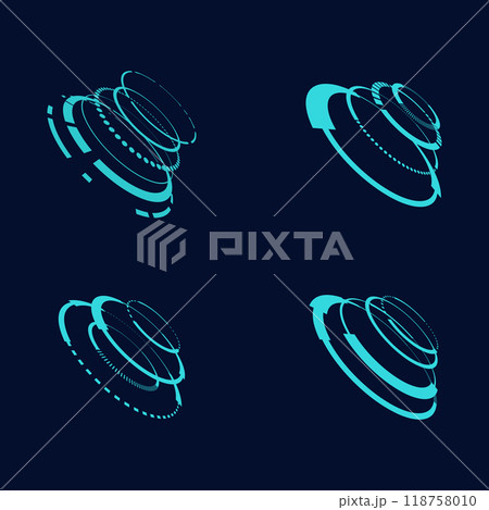 sci fi circle frame modern user interface element Technology futuristic 118758010