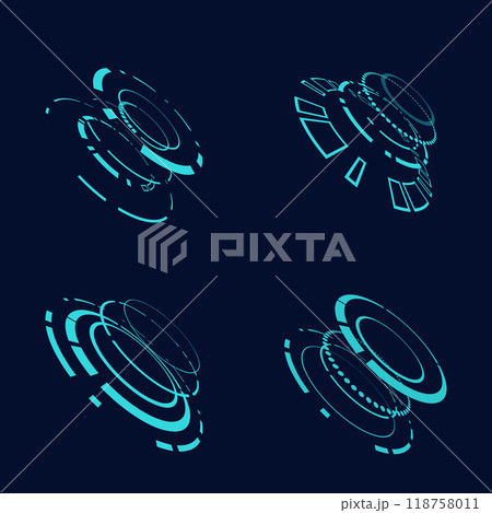 sci fi circle frame modern user interface element Technology futuristic 118758011