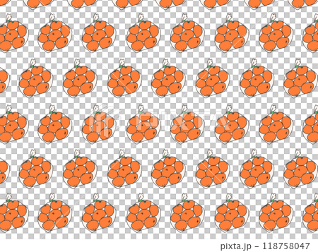 鉛筆画風のみかんのカラーイラストのパターン 鉛筆画風のみかんのカラーイラストのパターン 118758047