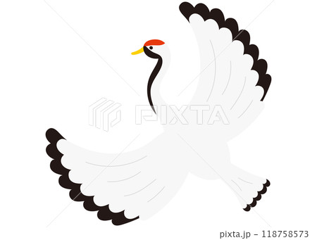 飛んでいる鶴のイラスト 118758573