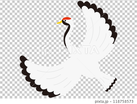 飛んでいる鶴のイラスト 118758573