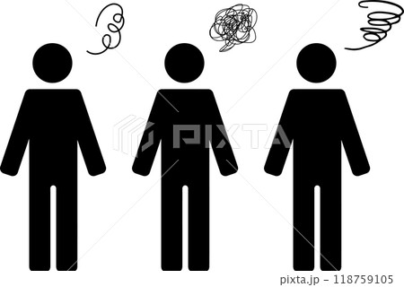 人物ピクトグラム　もやもやマーク　ポーズセット 118759105