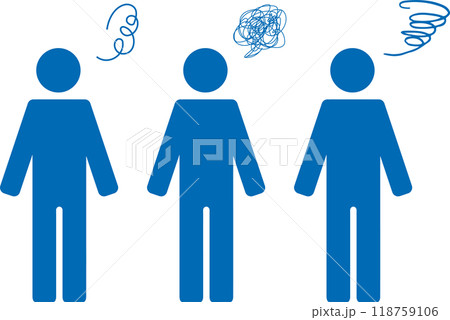 人物ピクトグラム もやもやマーク ポーズセット 人物ピクトグラム もやもやマーク ポーズセット 118759106