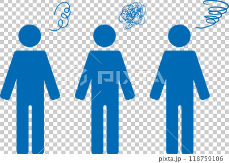 人物ピクトグラム もやもやマーク ポーズセット 人物ピクトグラム もやもやマーク ポーズセット 118759106