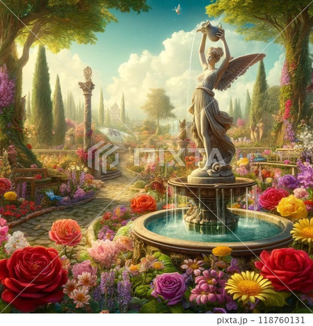 噴水のある風景 118760131