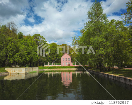 Kuskovo Park in Moscow. Dutch House in the garden. 118762937
