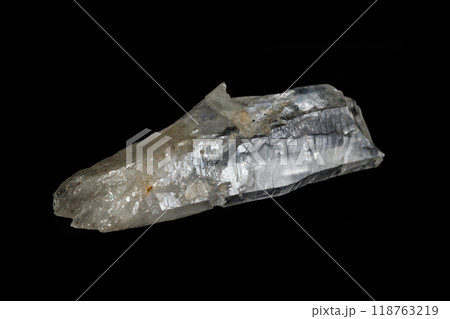Macro mineral stone rhinestone, rock crystal on a black background Macro mineral stone rhinestone, rock crystal on a black background 118763219