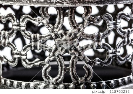 Beautiful vintage metal lantern on a white background Beautiful vintage metal lantern on a white background 118763252