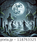 満月の下で踊る幽霊たち 118763325