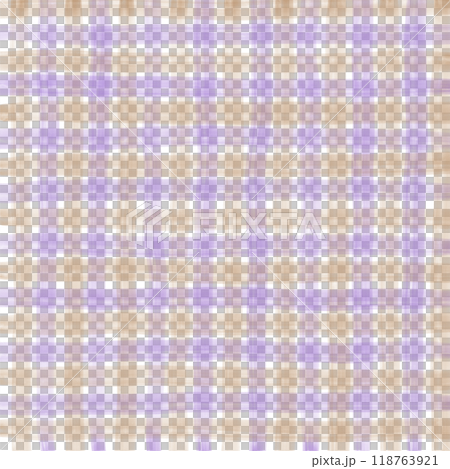 Purple Beige Gingham Check Hand Drawn Pattern Background Overlay 118763921