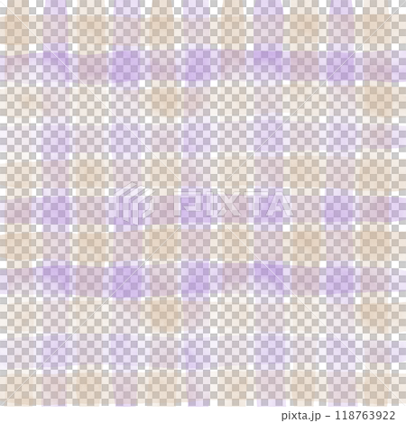 Purple Beige Gingham Check Hand Drawn Pattern Background Overlay 118763922