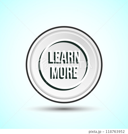 Learn More Icon Button Design Illustration Learn More Icon Button Design Illustration 118763952