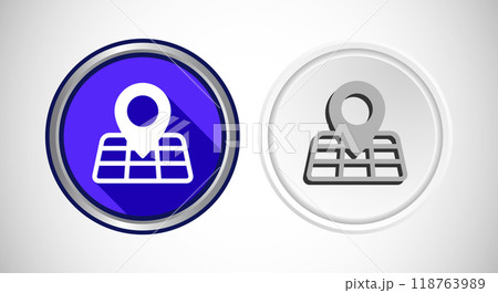 Map Pointer Location Icon Button Set Design Illustration 118763989