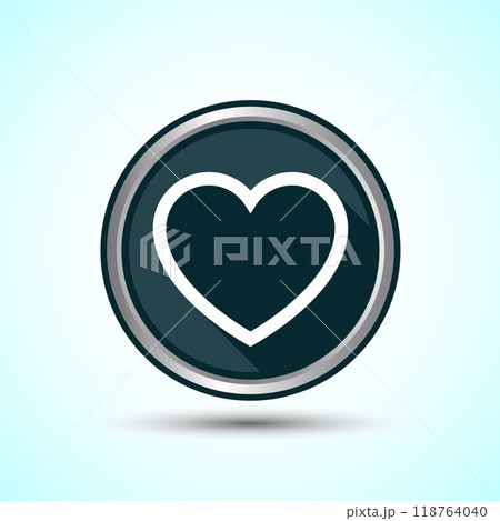 Love Icon Button Design Illustration, Heart Sign 118764040