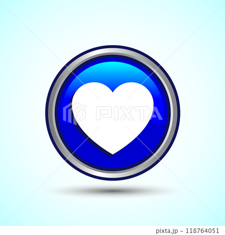 Love Icon Button Design Illustration, Heart Sign Love Icon Button Design Illustration, Heart Sign 118764051