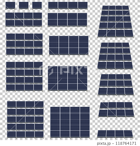 使用太陽能板的太陽能發電系統圖示 118764171