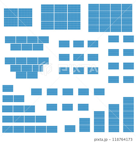 ソーラーパネルを使った太陽光発電システムのイラスト ソーラーパネルを使った太陽光発電システムのイラスト 118764173