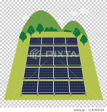 使用太陽能板的太陽能發電系統圖示 118764184