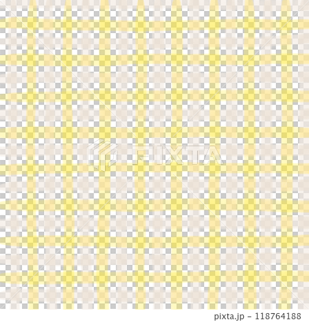 Yellow Beige Gingham Check Hand Drawn Pattern Background Overlay 118764188