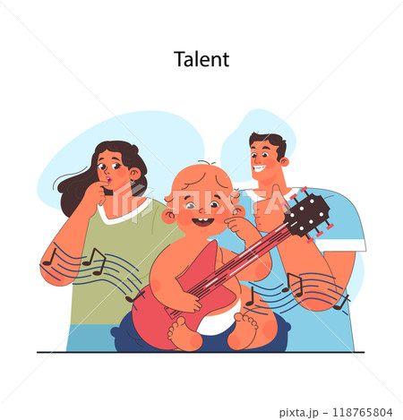 Career guidance for children. Parents helping their kid to define a future profession. Children education path for potential career. Flat vector illustration Career guidance for children. Parents helping their kid to define a future profession. Children education path for potential career. Flat vector illustration 118765804