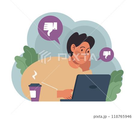 Condemnation. Public censure or judgement. Upset victim being bullyed and shamed by others. Flat vector illustration Condemnation. Public censure or judgement. Upset victim being bullyed and shamed by others. Flat vector illustration 118765946