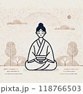 瞑想している女性 118766503