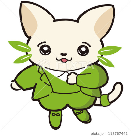 自然環境・植物がモチーフの猫キャラクターイラスト 118767441