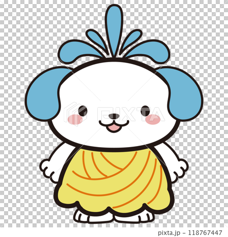 Dog character illustration wearing samba costume Dog character illustration wearing samba costume 118767447