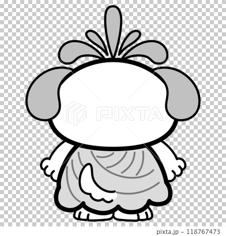 サンバの衣装を着た犬キャラクターイラスト サンバの衣装を着た犬キャラクターイラスト 118767473