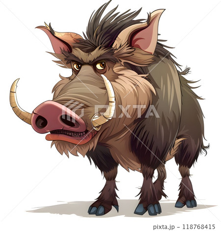 Boar full body isolated on white	 118768415