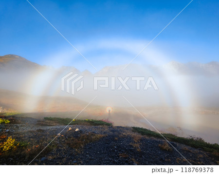 秋の唐松岳登山（ブロッケン現象） 118769378