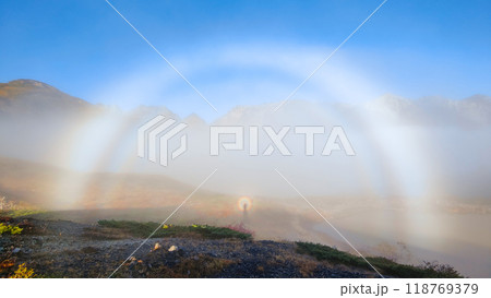 秋の唐松岳登山（ブロッケン現象） 118769379