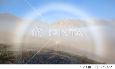 秋の唐松岳登山（ブロッケン現象） 118769382