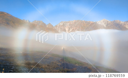 秋の唐松岳登山（ブロッケン現象） 118769559
