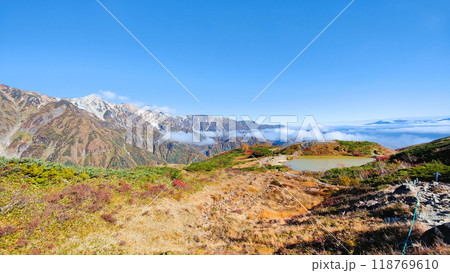秋の唐松岳登山（八方池と白馬三山） 118769610