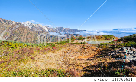 秋の唐松岳登山(八方池と白馬三山) 秋の唐松岳登山(八方池と白馬三山) 118769611