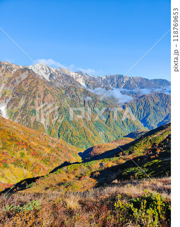 秋の唐松岳登山（八方池～丸山：白馬三山を望む） 118769653