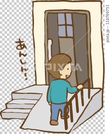 入口前有斜坡和扶手 入口前有斜坡和扶手 118769751