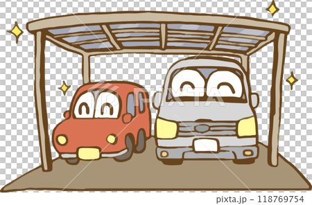 Cars happy with the beautiful carport Cars happy with the beautiful carport 118769754