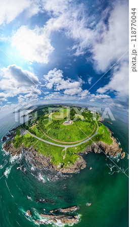 空撮「青森県」種差海岸を360度撮影・全天球 空撮「青森県」種差海岸を360度撮影・全天球 118770044