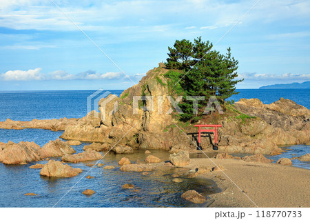 国定指定名勝及び天然記念物　笹川流れの風景　弁天岩 118770733