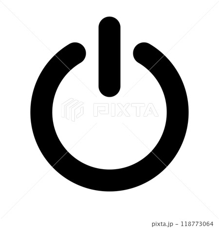 電源ボタンのアイコン 118773064