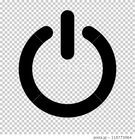 電源ボタンのアイコン 118773064