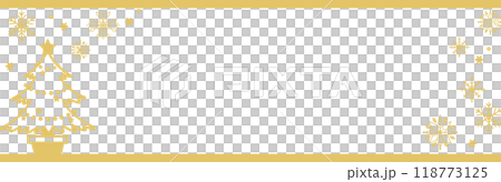 聖誕金色橫幅素材(向量) 聖誕金色橫幅素材(向量) 118773125