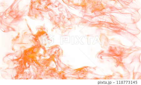 3d illustration. Tongues of flame from four sides on a white background.  118773145