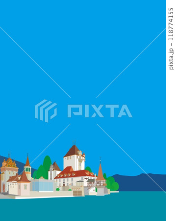 オーバーホーフェン城 schloss oberhofen トゥーン湖 thunersee スイス オーバーホーフェン城 schloss oberhofen トゥーン湖 thunersee スイス 118774155