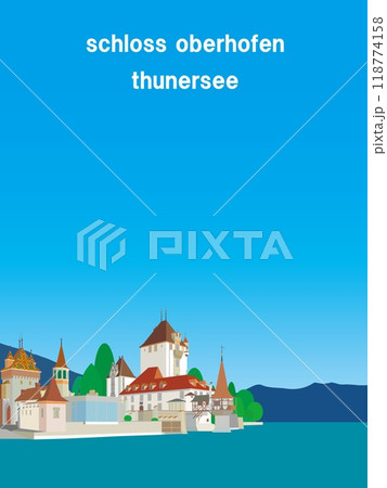 オーバーホーフェン城 schloss oberhofen トゥーン湖 thunersee スイス オーバーホーフェン城 schloss oberhofen トゥーン湖 thunersee スイス 118774158